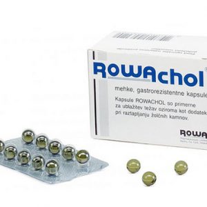 Rowachol hòa tan sỏi mật cholesterol, lợi mật, làm giảm cholesterol trong dịch mật, ngăn ngừa nguy cơ hình thành sỏi mới.